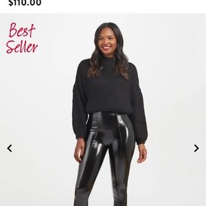 SPANX FAUX PATENT LEATHER LEGGINGS